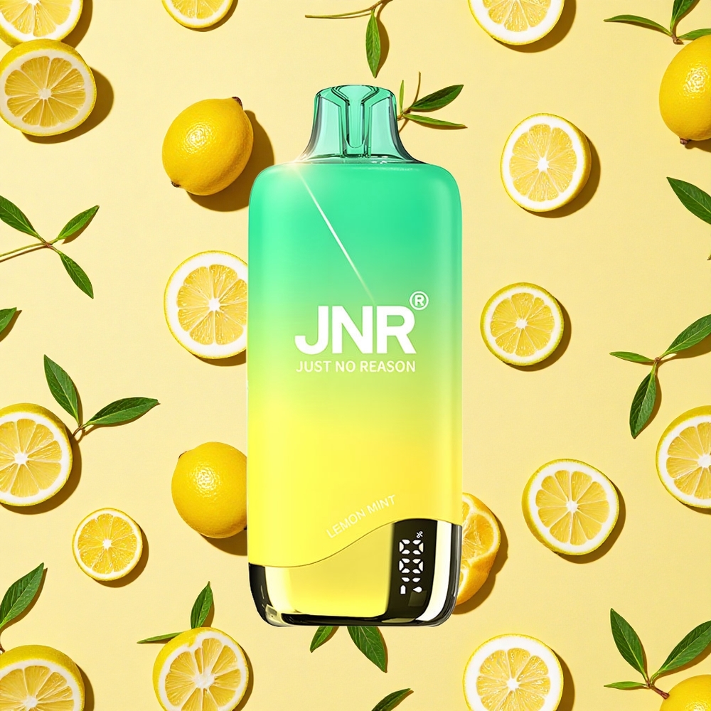 JNR Rainbow 10500 Puffs Disposable Vape Lemon Mint 18ml E-liquid 5 Mesh Coil
