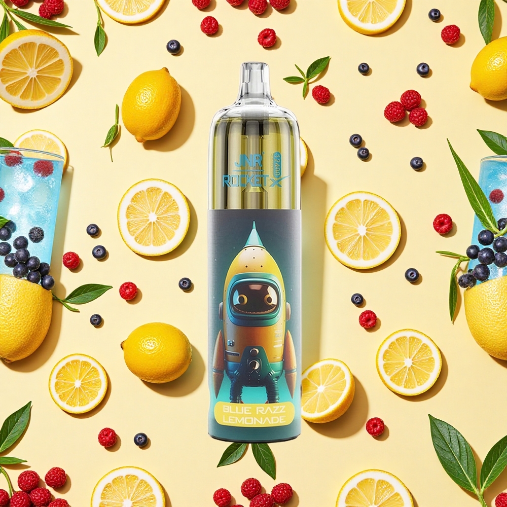 JNR Rocket-X 12400 Puffs Blue Razz Lemonade Adjustable Airflow RGB 850mAh Battery Capacity