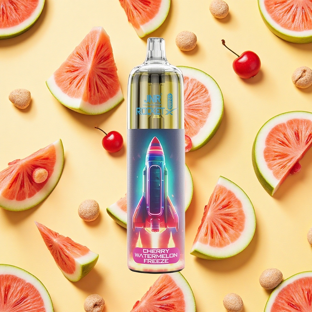 JNR Rocket-X 12400 Puffs Cherry Watermelon Mesh Coil RGB Type-C Charging