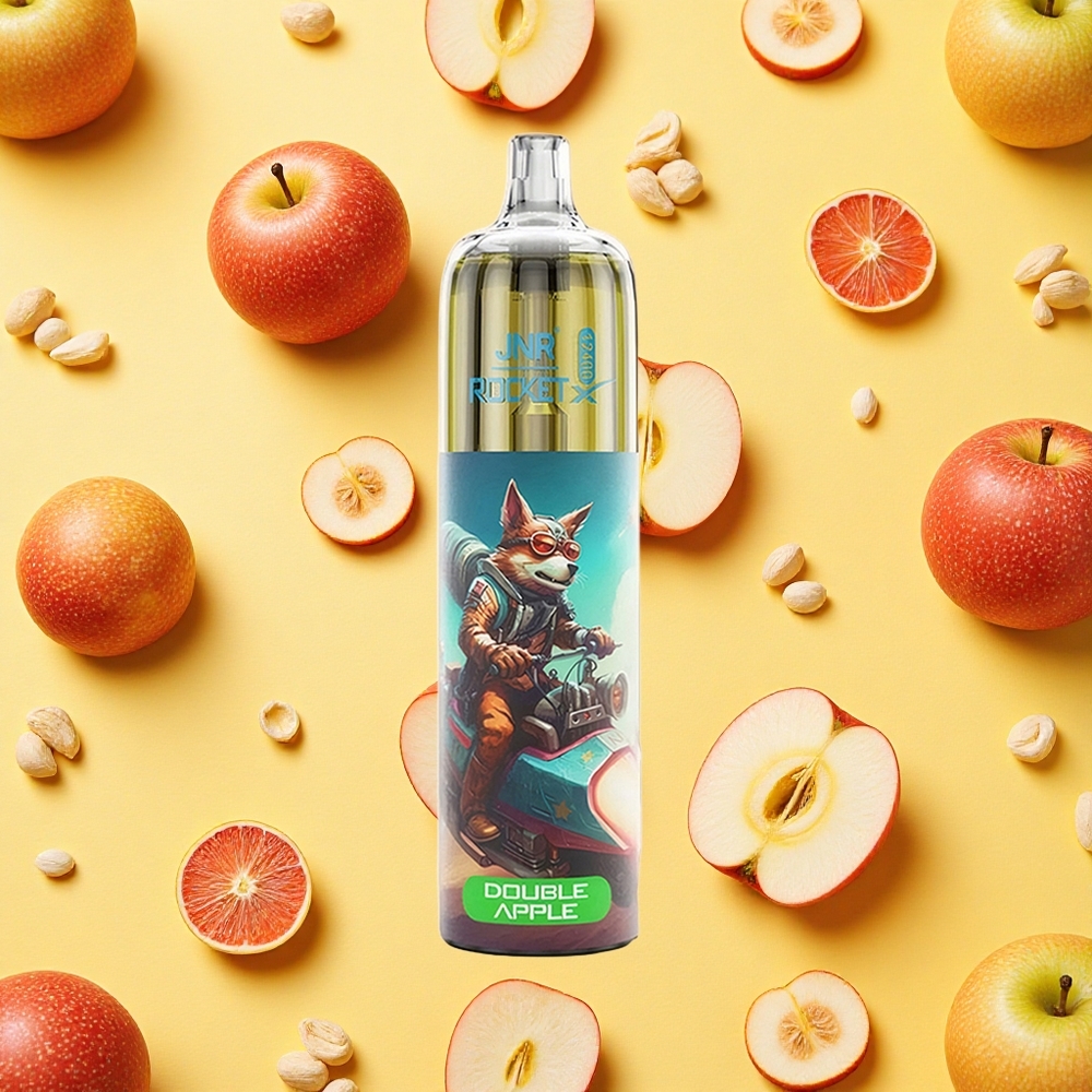 JNR Rocket-X 12400 Puffs Double Apple RGB Adjustable Airflow Mesh Coil 25ml E-liquid