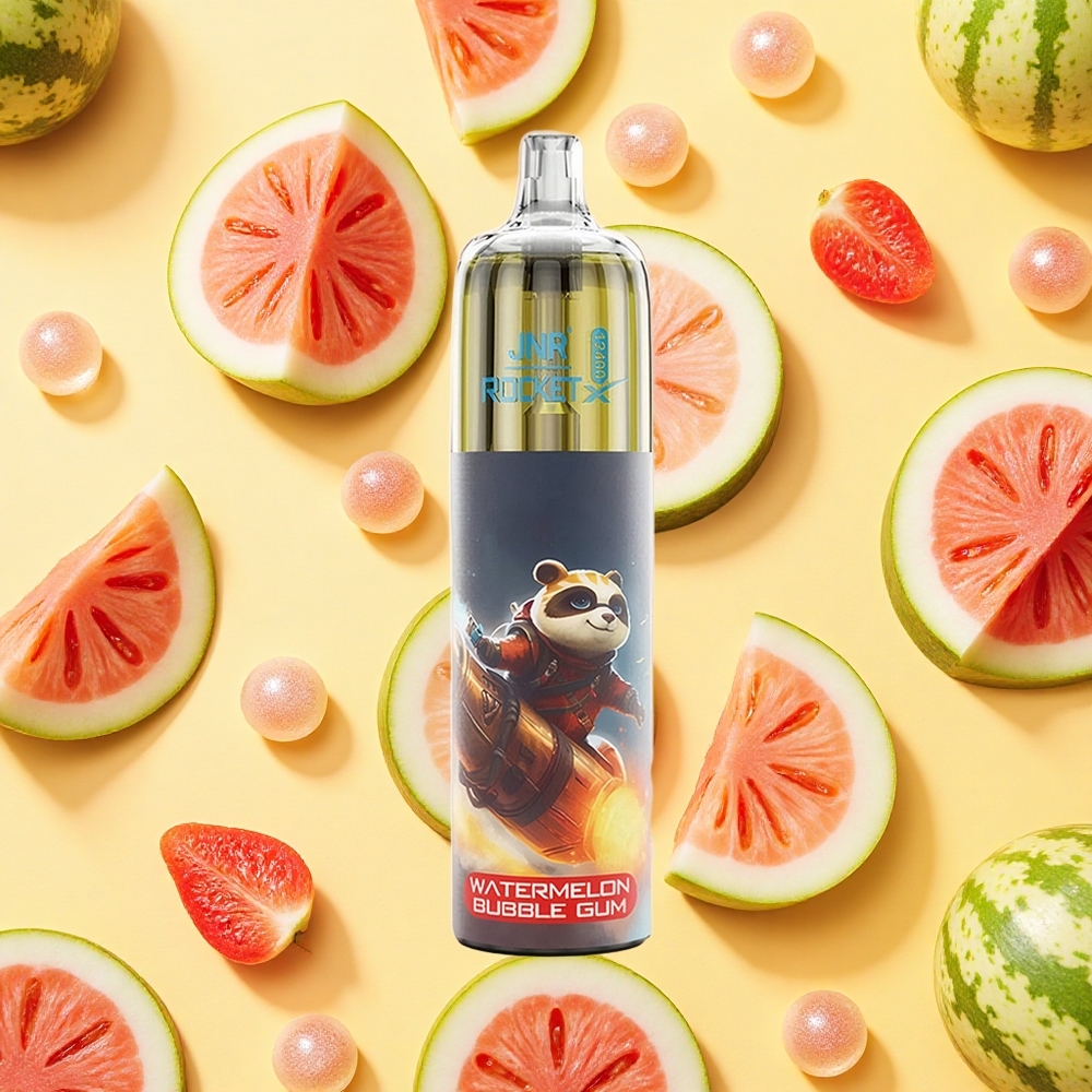 JNR Rocket-X 12400 Puffs Watermelon Bubble Gum Mesh Coil RGB Type-C Charging