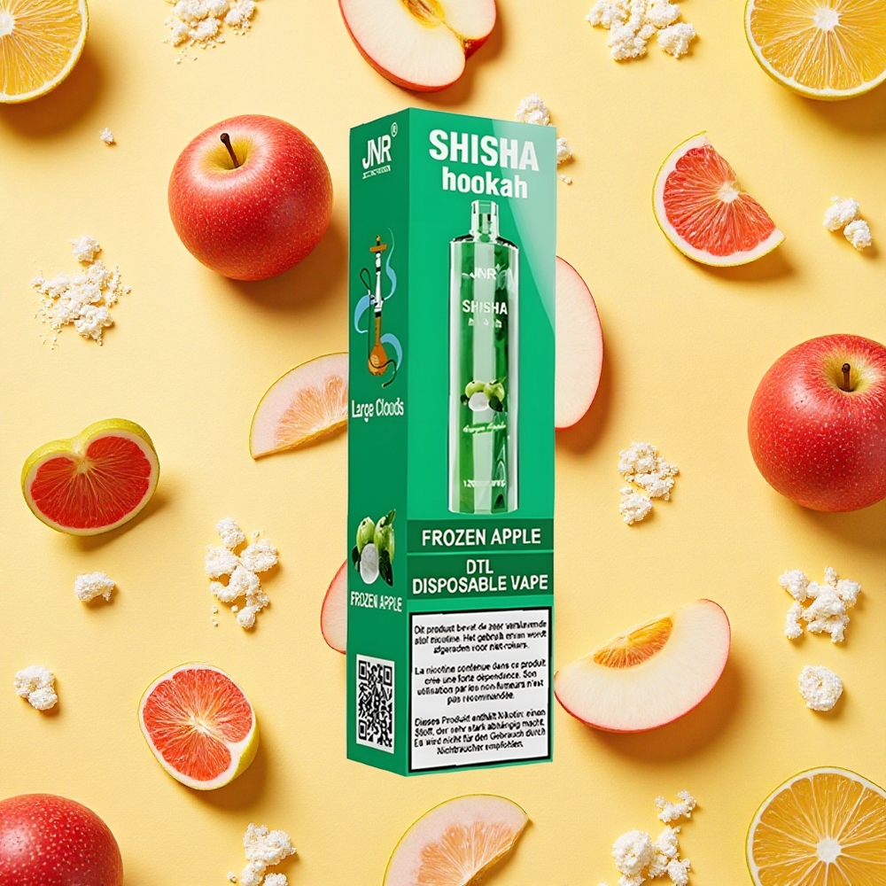 JNR Shisha Hookah 12000 Puffs Frozen Apple 24ml E-liquid 750mAh Battery Capacity Type-C Charging