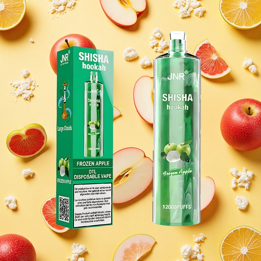 JNR Shisha Hookah 12000 Puffs Frozen Apple 24ml E-liquid 750mAh Battery Capacity Type-C Charging