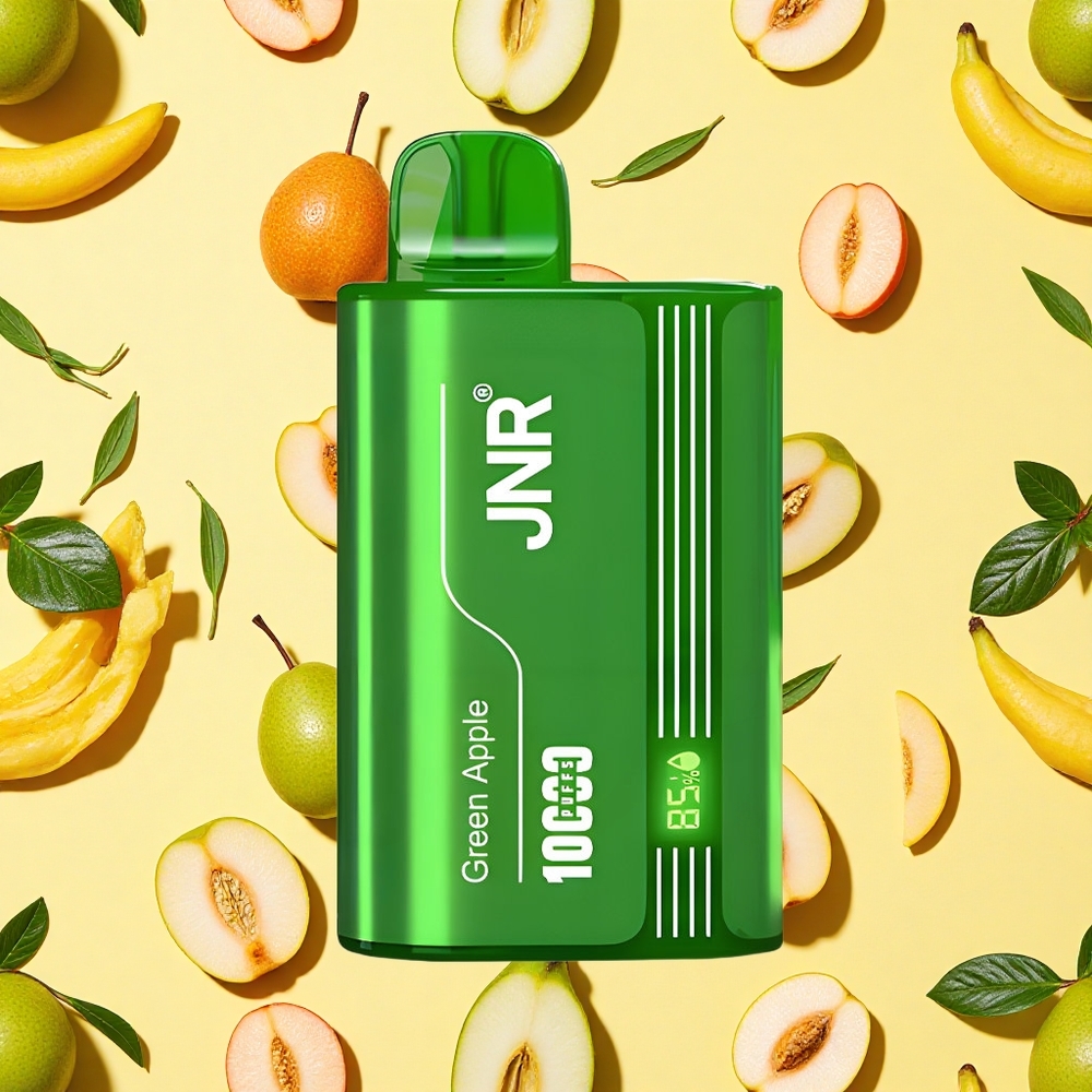 JNR Tank 10000 Puffs Disposable Vape Green Apple Peach Pear Dual Mesh Coil 20ml E-liquid Type-C Charging