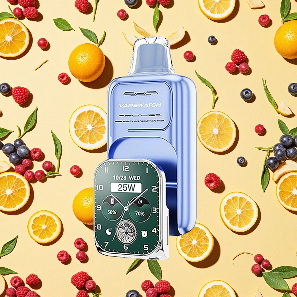 JNR VapeWatch 30000 Puffs Dual Mesh Coil 19ml E-liquid 5 Blue Razz Ice