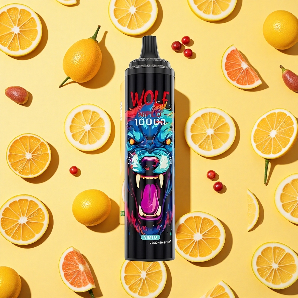 JNR Wolf Niplo 10000 Puffs Vimto Mesh Coil 20ml E-liquid Type-C Charging 025 Nicotine