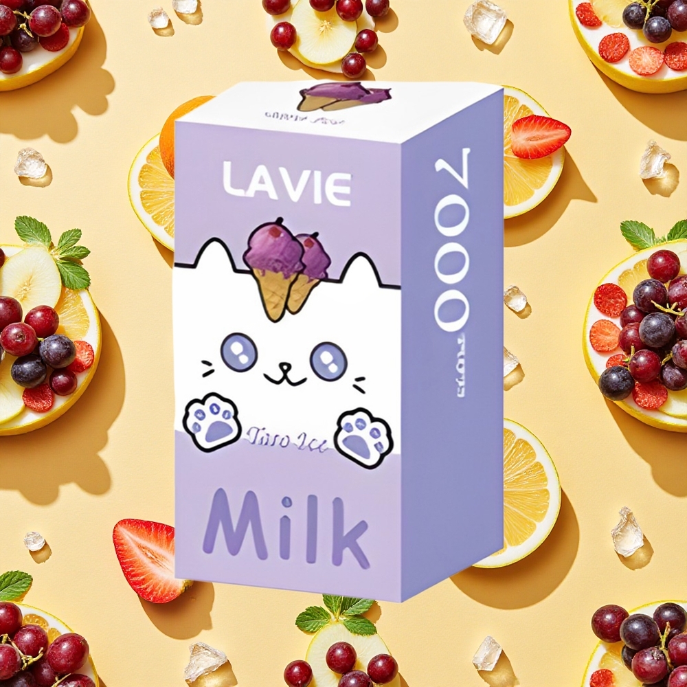 LAVIE Milk 7000 Puffs Grape Ice 16ml E-liquid 5