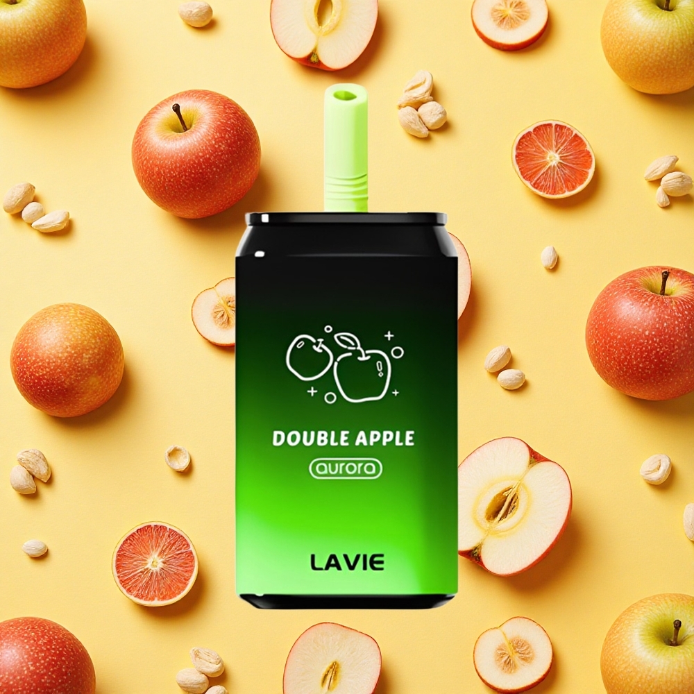 Lavie Aurora 11000 Puffs Double Apple 22ml E-liquid 650mAh Battery Capacity Type-C Charging
