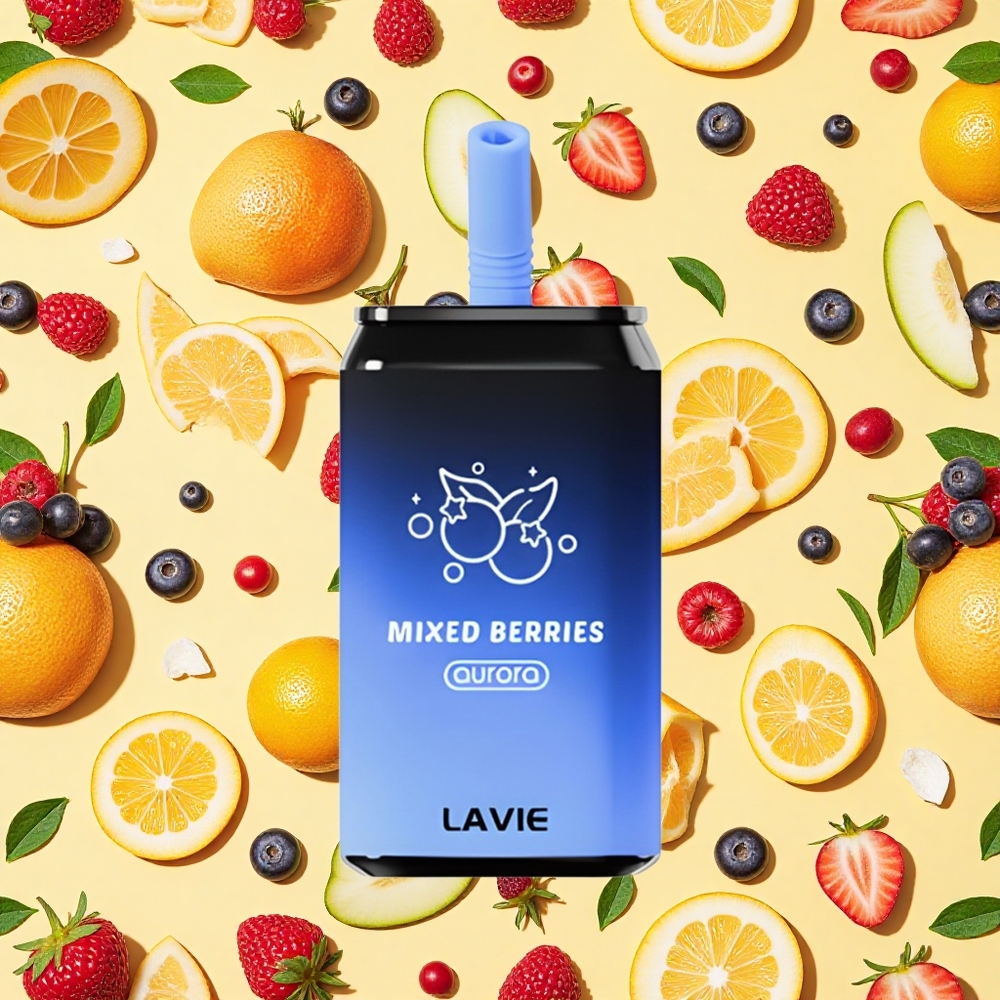 Lavie Aurora 11000 Puffs Mixed Berries 22ml E-liquid 650mAh Battery Capacity Type-C Charging