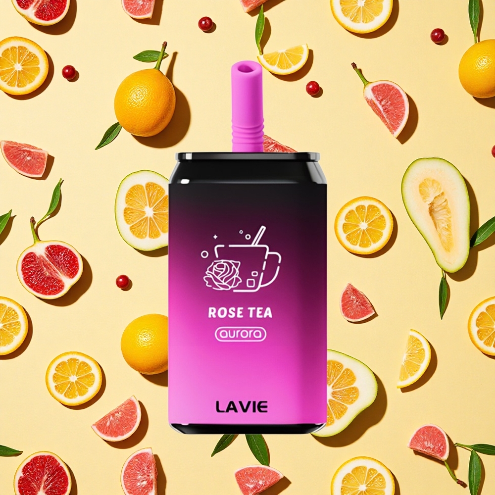 Lavie Aurora 11000 Puffs Rose Tea 22ml E-liquid 650mAh Battery Capacity Type-C Charging