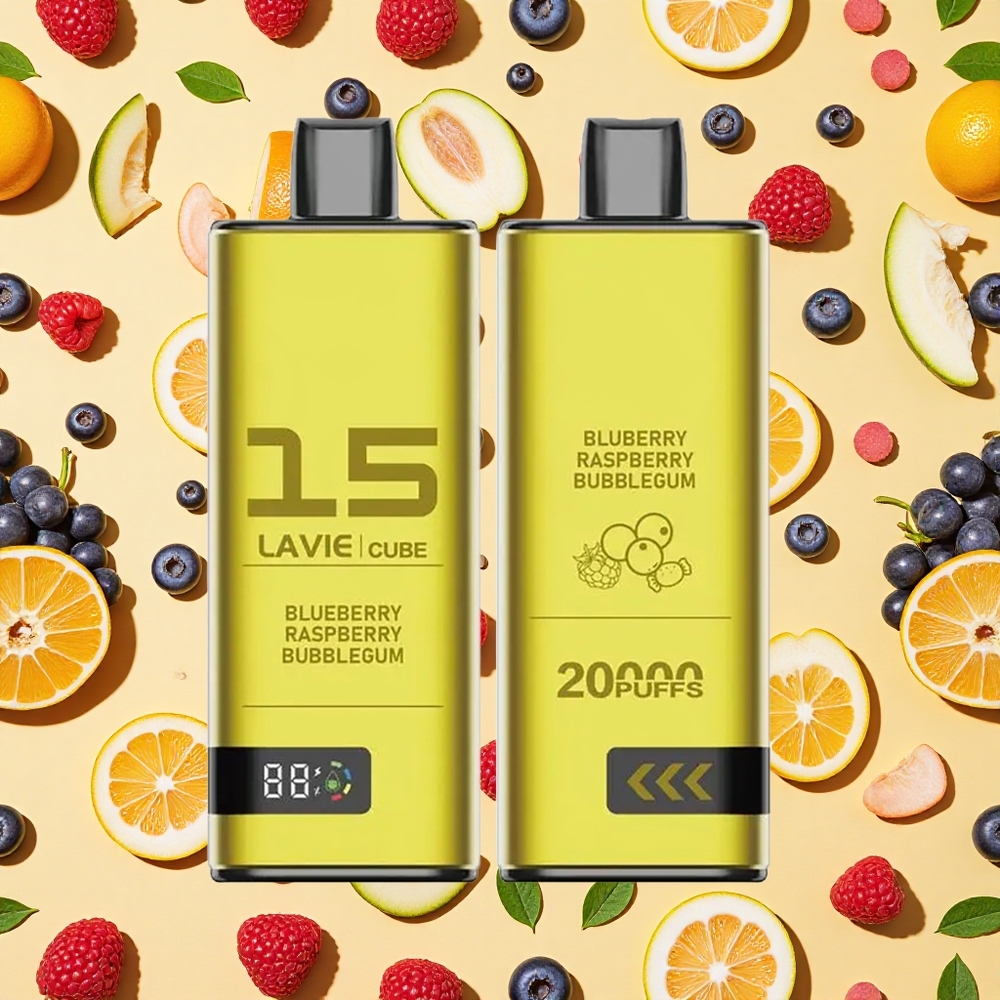 Lavie Cube 20000 Puffs 28ml E-liquid 25 Nic Blueberry Raspberry Bubblegum