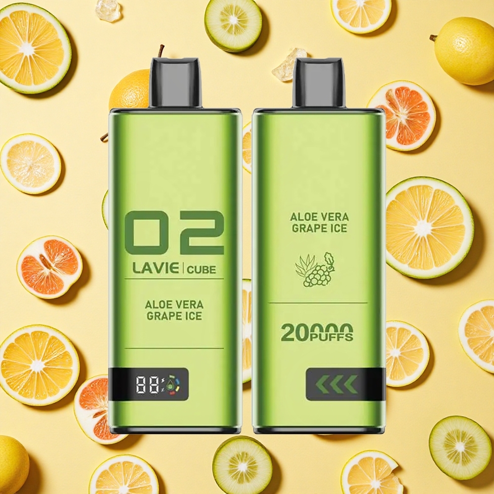 Lavie Cube 20000 Puffs 28ml E-liquid 25 Nicotine Disposable Vape Aloe Vera Grape Ice