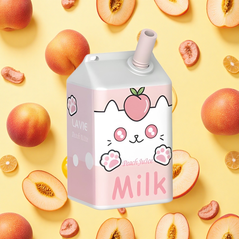 Lavie Milk 7000 Puffs Peach Juice 16ml E-liquid 600mAh Battery Capacity Type-C Charging