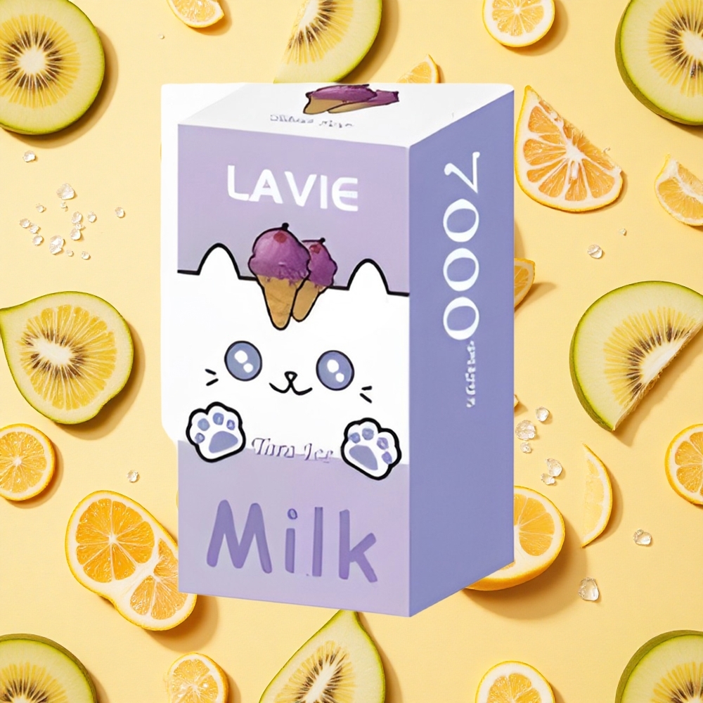Lavie Milk 7000 Puffs Taro Ice 16ml E-liquid 600mAh Battery Capacity Type-C Charging