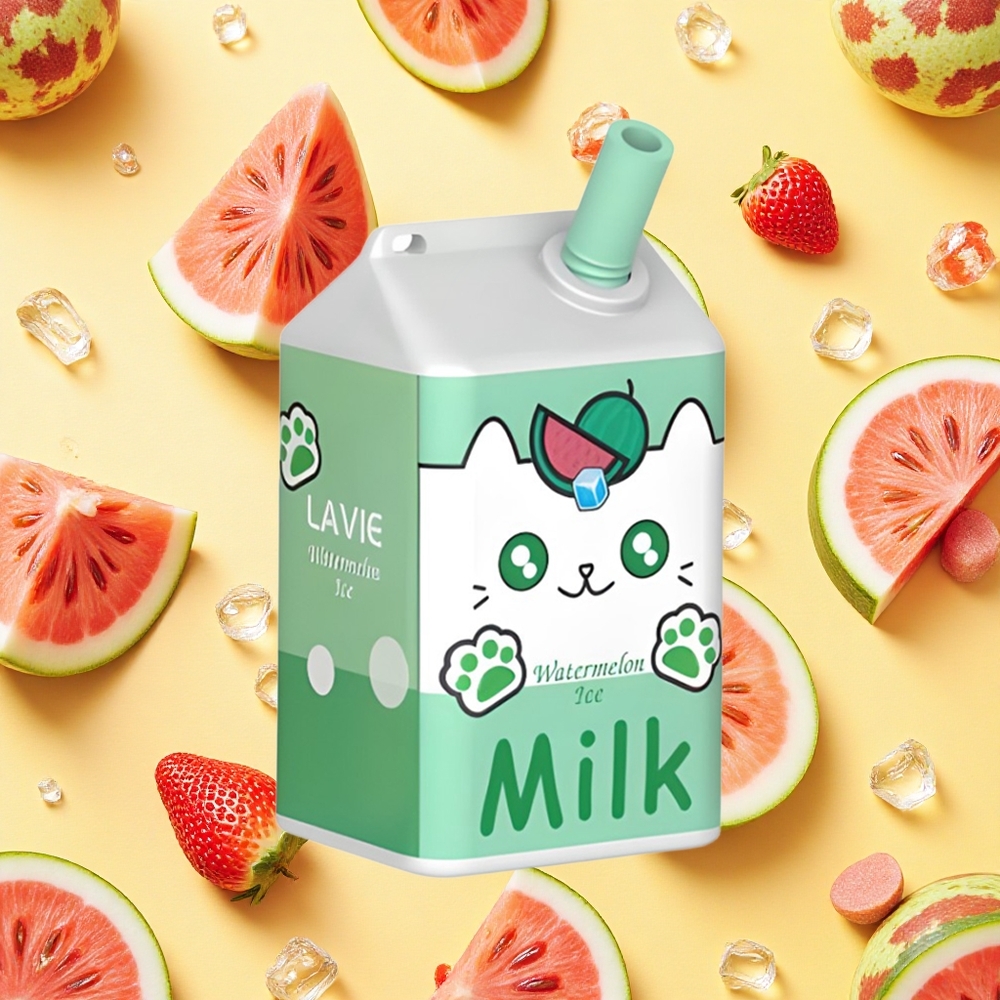 Lavie Milk 7000 Puffs Watermelon Ice 16ml E-liquid 600mAh Battery Capacity Type-C Charging