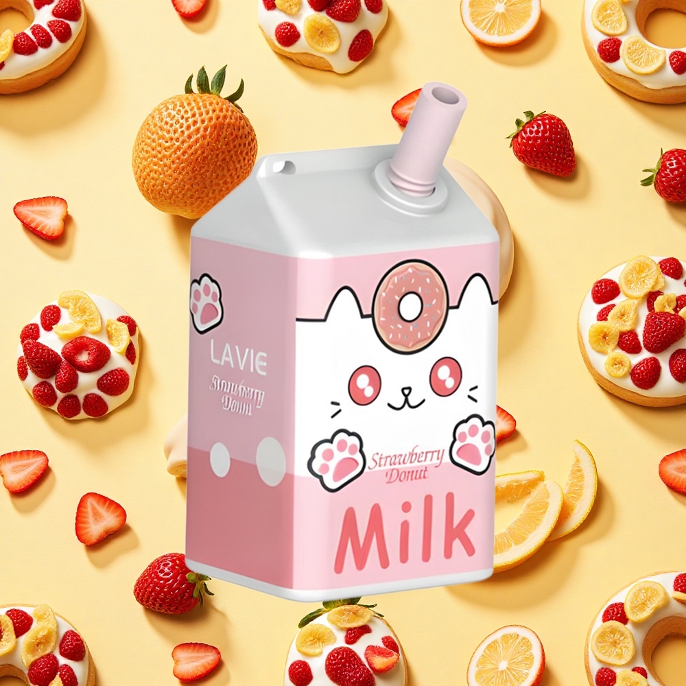 Lavie Milk 7000 Strawberry Donut 16ml E-liquid Type-C Charging