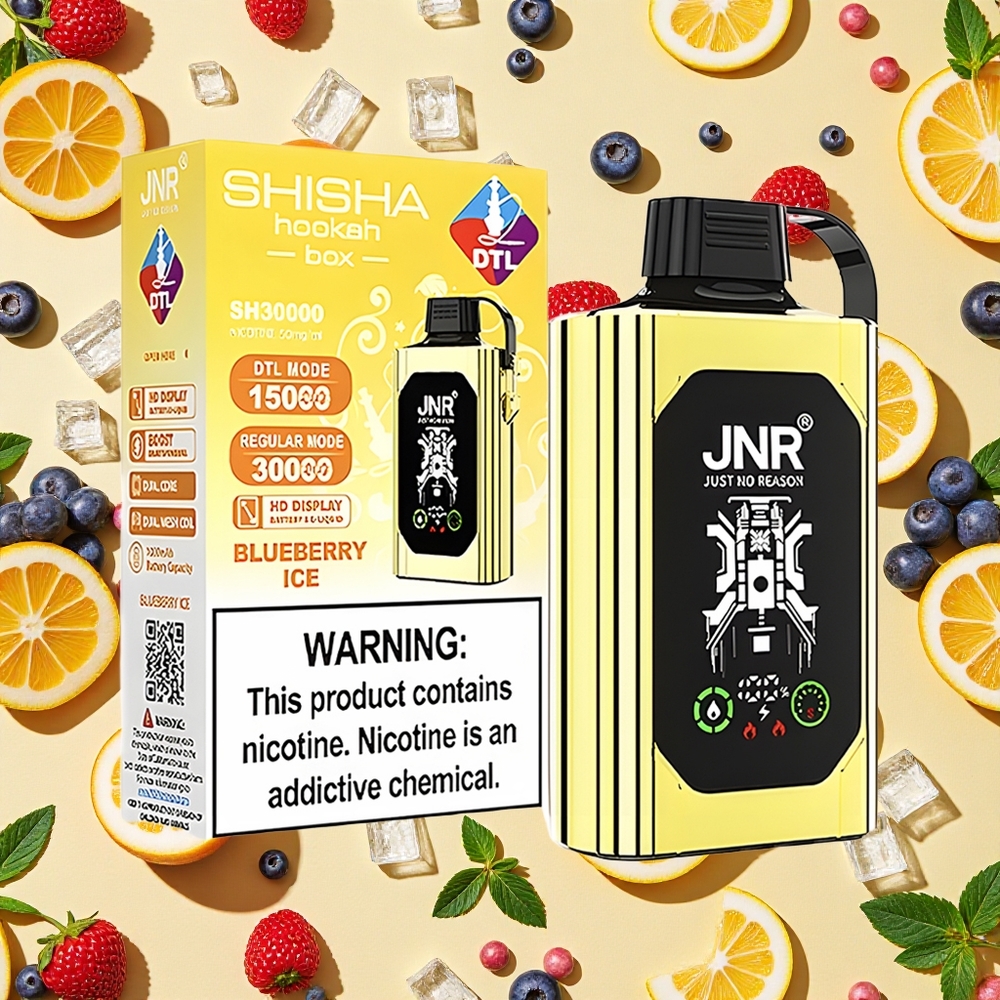 Shisha Hookah Box 20500 Puffs Blueberry Ice 25ml E-liquid 1000mAh Battery Capacity Type-C Charging