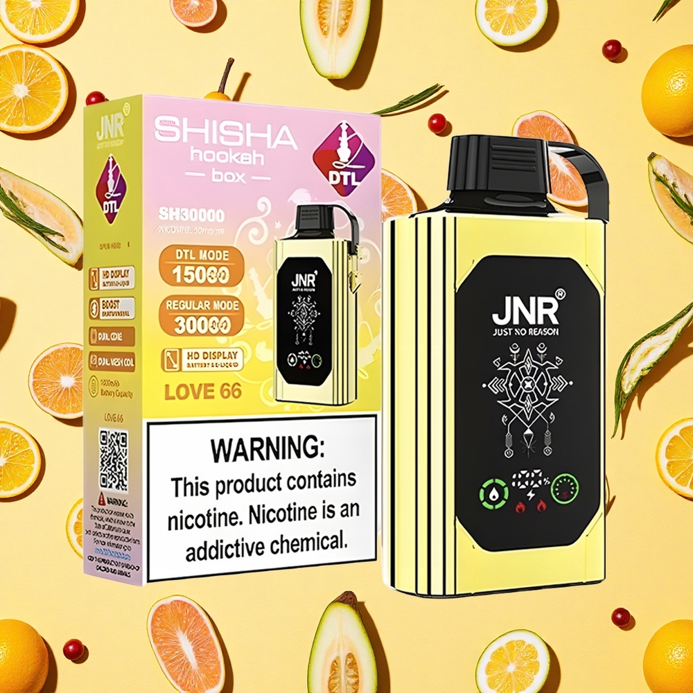 Shisha Hookah Box 20500 Puffs Love 66 25ml E-liquid Dual Mesh Coil Type-C Charging 5