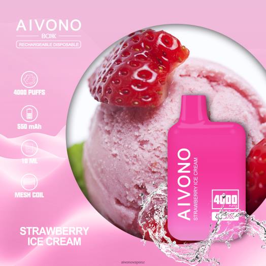 Strawberry Ice Cream Aivono AIM BOXX 4000 V2D4221 | Aivono Vape NZ