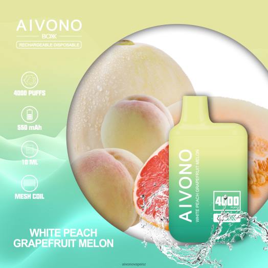 White Peach Grapefruit Melon Aivono AIM BOXX 4000 V2D4224 | Aivono Vape Price