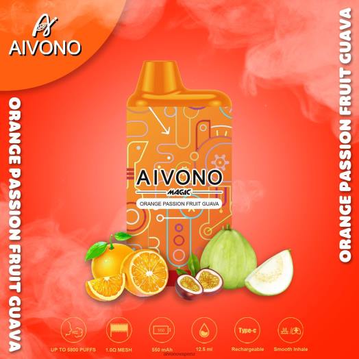 Orange Passion Fruit Guava Aivono AIM MAGIC 5800 Mouth Box Cigarette V2D490 | Aivono NZ