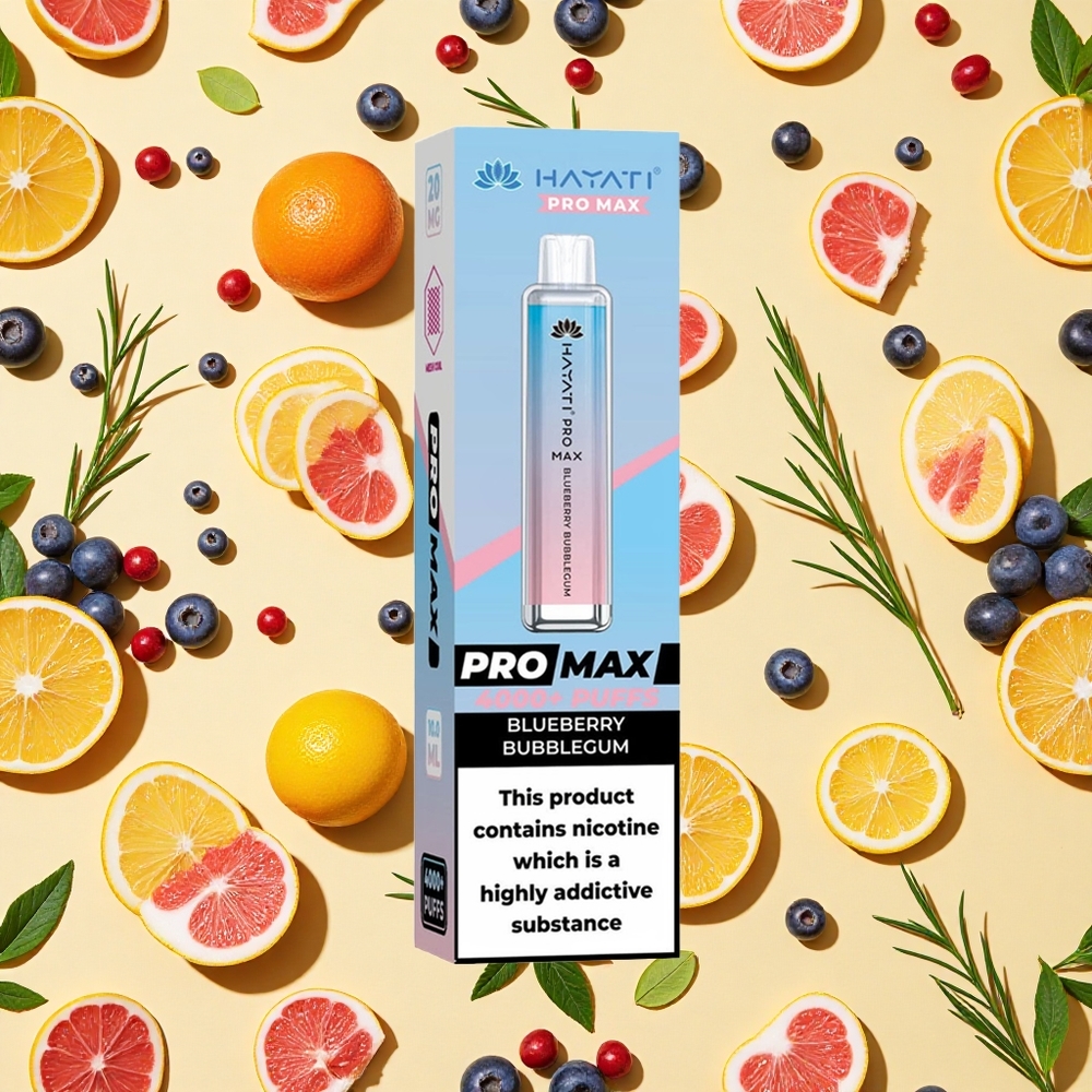 Hayati Pro Max 4000 Puffs Blueberry Bubblegum TPD 2ml E-liquid