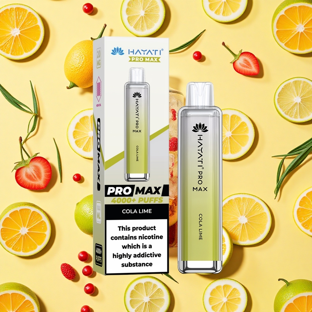 Hayati Pro Max 4000 Puffs Cola Lime 1400mAh Battery Capacity Dual Mesh Coil