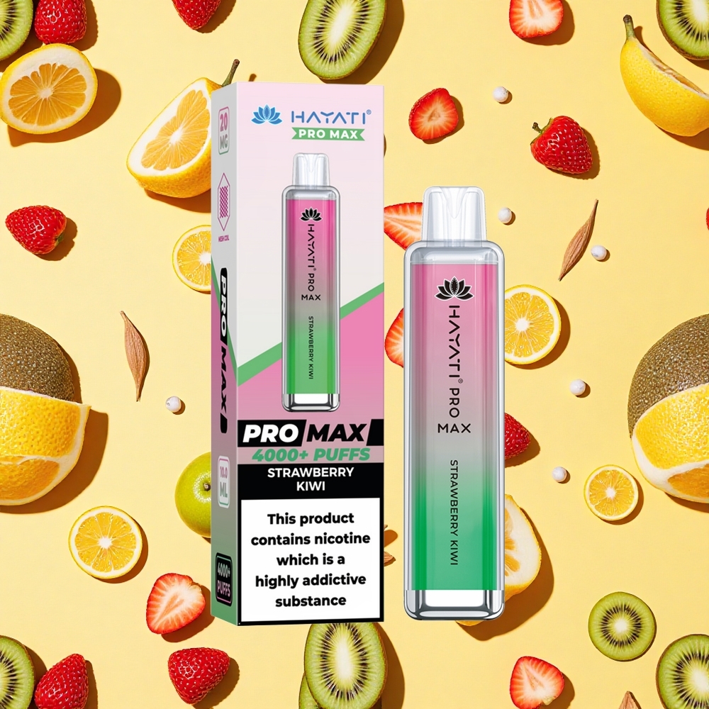 Hayati Pro Max 4000 Puffs Strawberry Kiwi 1400mAh Battery Capacity TPD