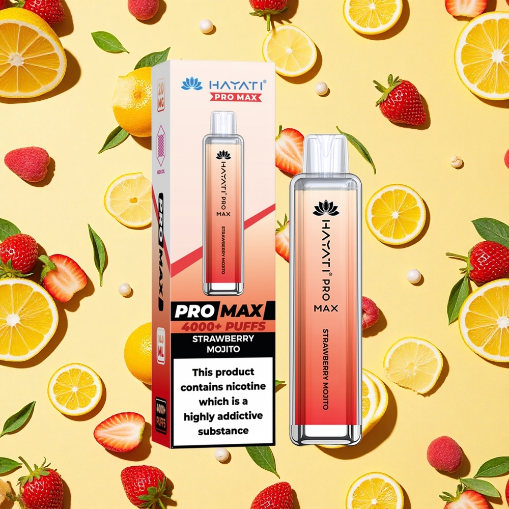Hayati Pro Max 4000 Puffs Strawberry Mojito Dual Mesh Coil 1400mAh Battery Capacity TPD