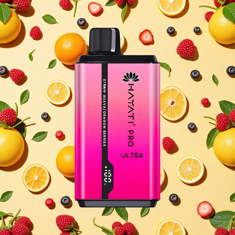 Hayati Pro Ultra 15000 Puffs Strawberry Guava 24ml E-liquid 2% Nicotine