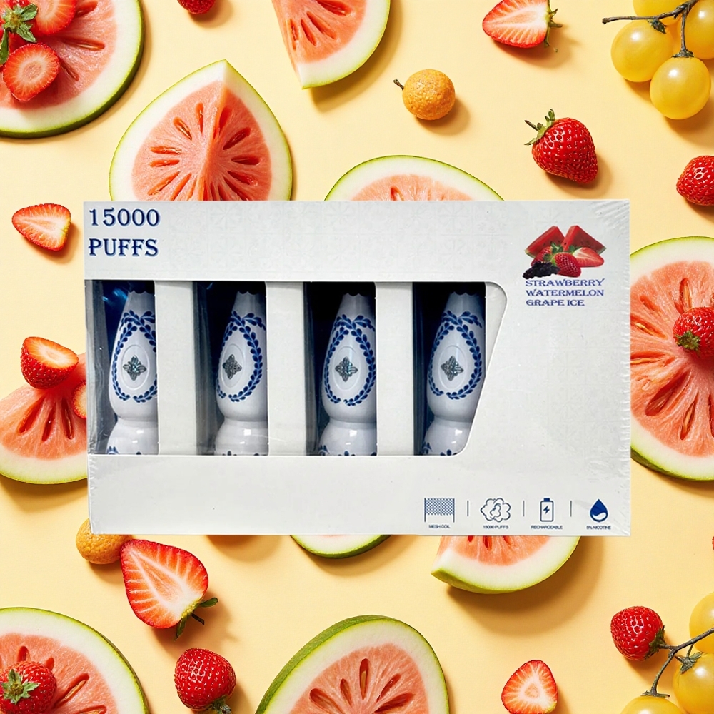 Humo Azul 15000 Puffs Strawberry Watermelon Grape Ice 5% Nicotine 20ml E-liquid USB-C