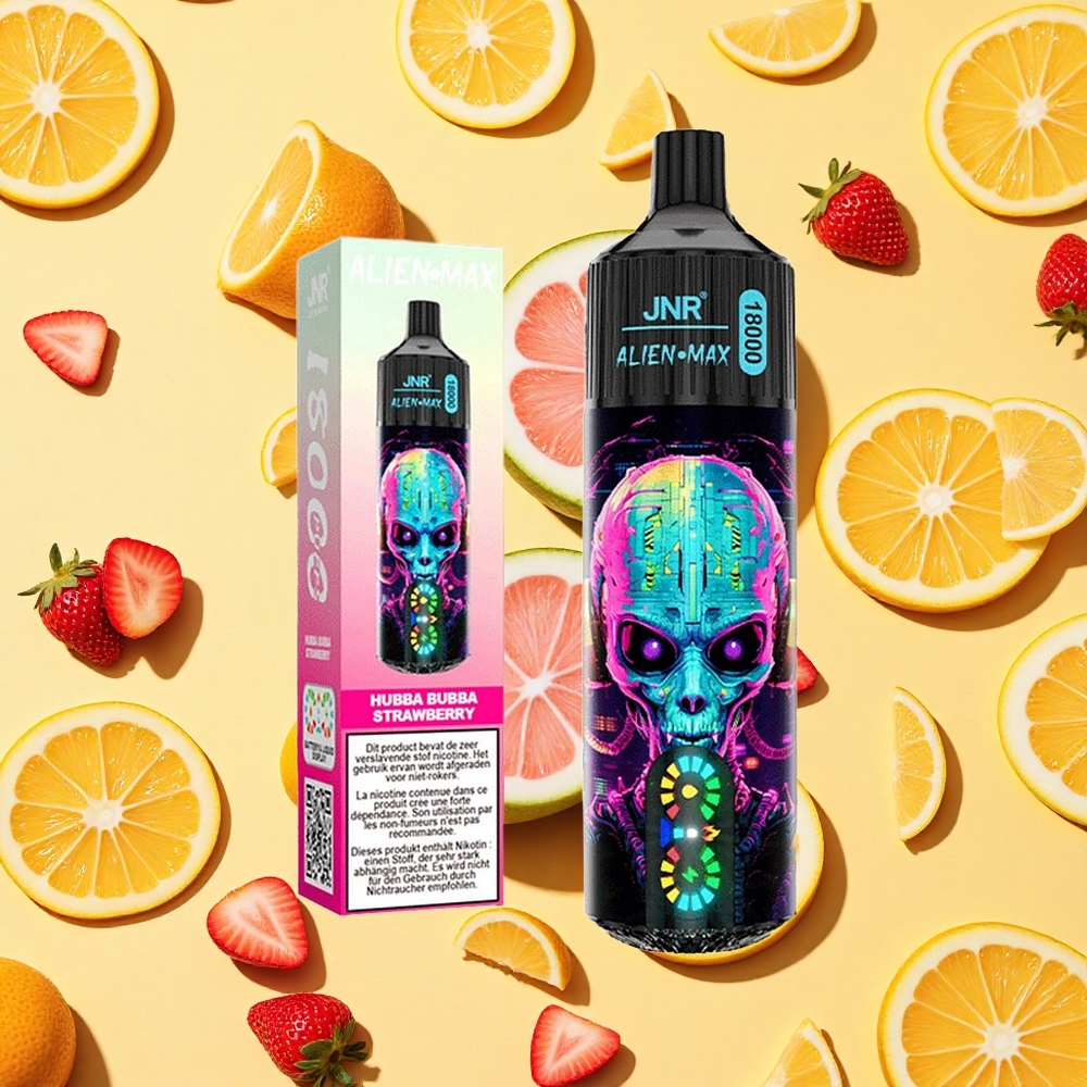 JNR Alien Max 18000 Puffs Strawberry Dual Mesh Coil 28ml E-liquid Type-C Charging