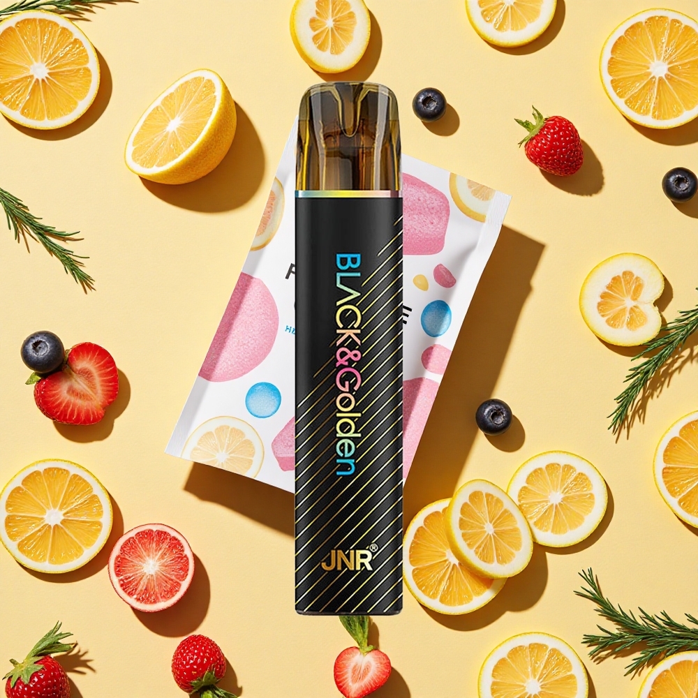JNR Black&Golden 600+200 Puffs 2% Nicotine Blueberry Bubble Gum Disposable Vape