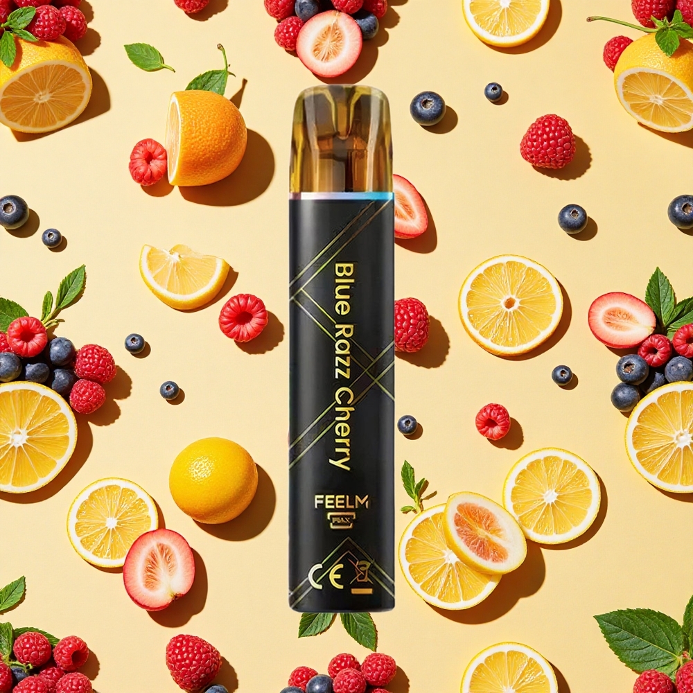 JNR Black&Golden 600+200 Puffs Disposable Vape Blue Razz Cherry 550mAh Battery Capacity 2% Nicotine