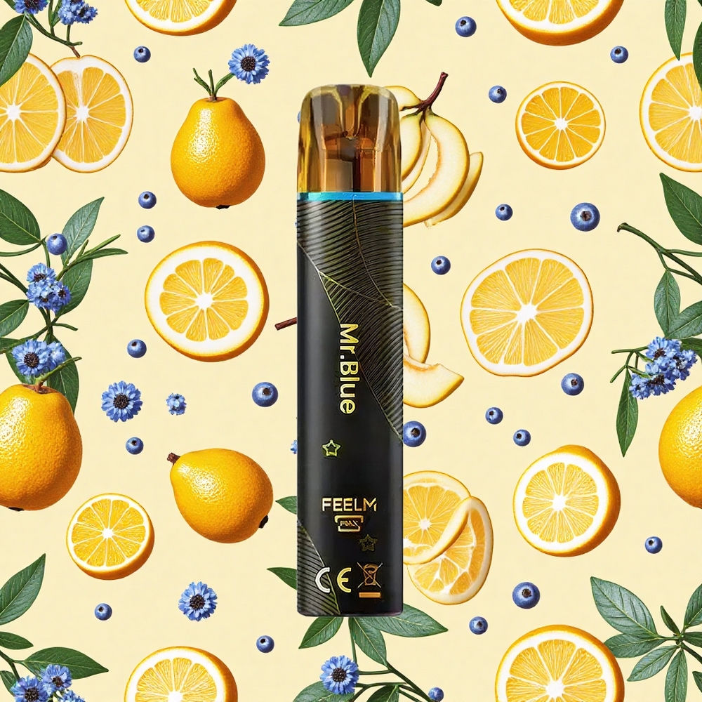 JNR Black&Golden 600+200 Puffs Mr Blue 550mAh Battery Capacity 2ml E-liquid 2% Nicotine TPD