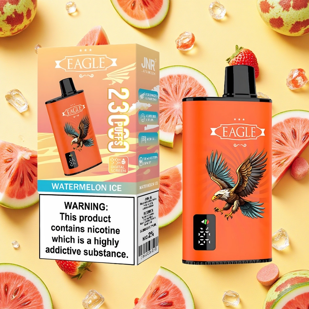 JNR EAGLE Smart 23000 Puffs Disposable Vape Watermelon Ice Digital Screen 25ml E-liquid 2% Nicotine