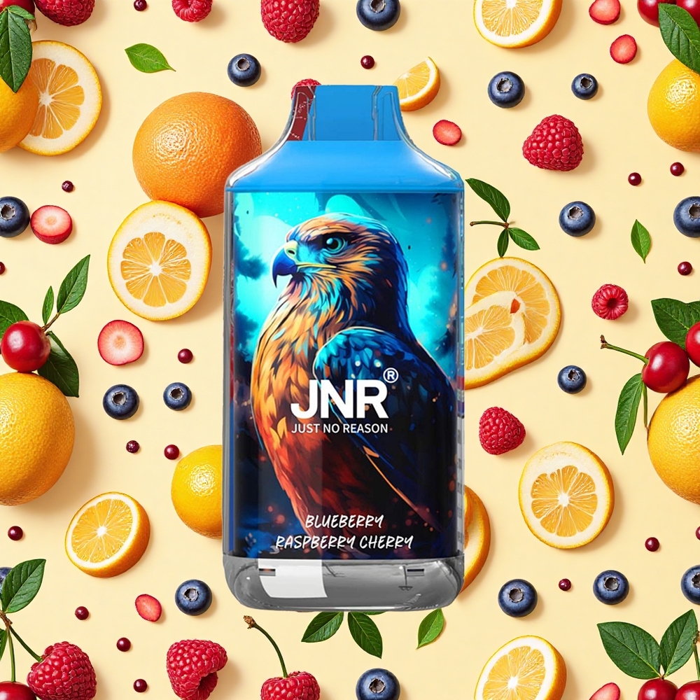 JNR Falcon 16000 Puffs Blueberry Raspberry Cherry 22ml E-liquid Dual Mesh Coil