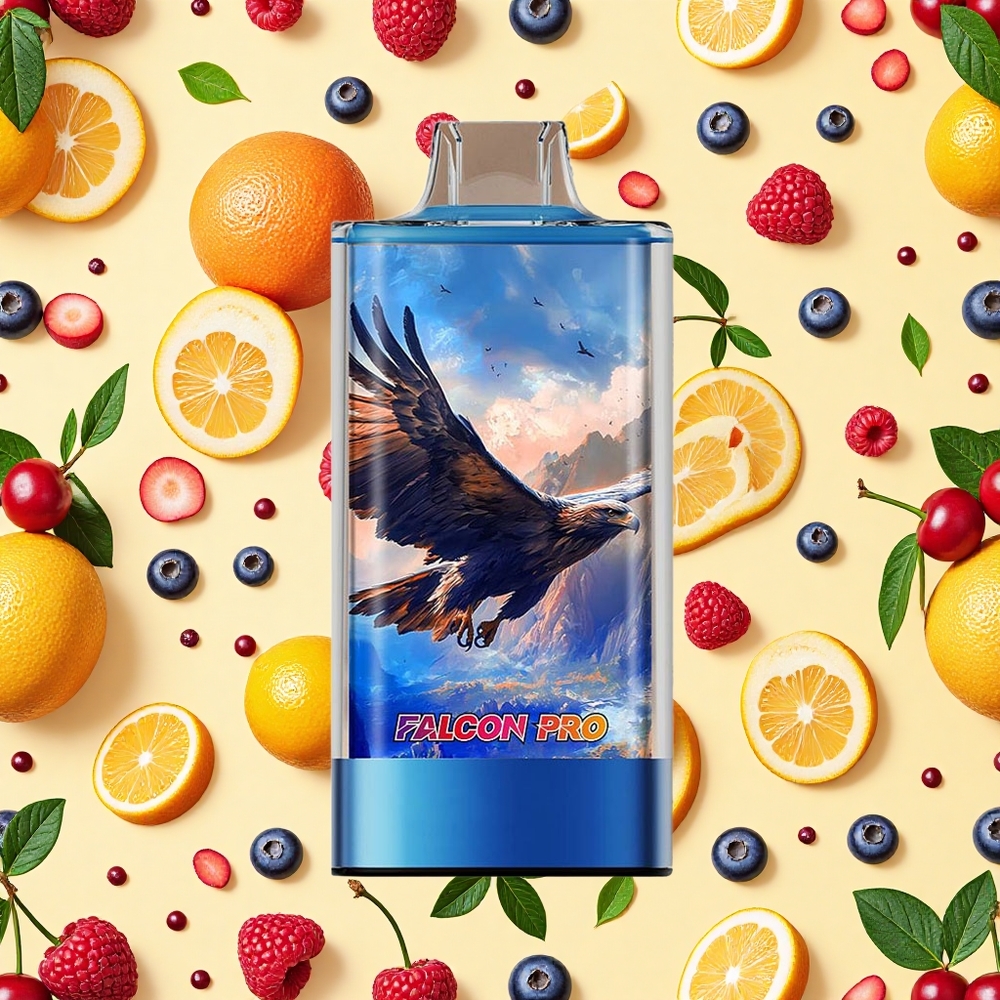 JNR Falcon Pro 28000 Puffs Blueberry Raspberry Cherry 30ml E-liquid 950mAh Battery Capacity Dual Mesh Coil