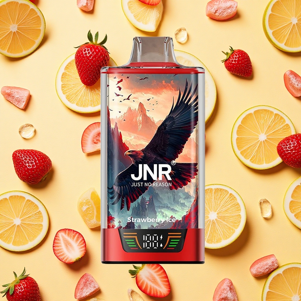 JNR Falcon Pro 28000 Puffs Strawberry Ice 30ml E-liquid 950mAh Battery Capacity USB-C