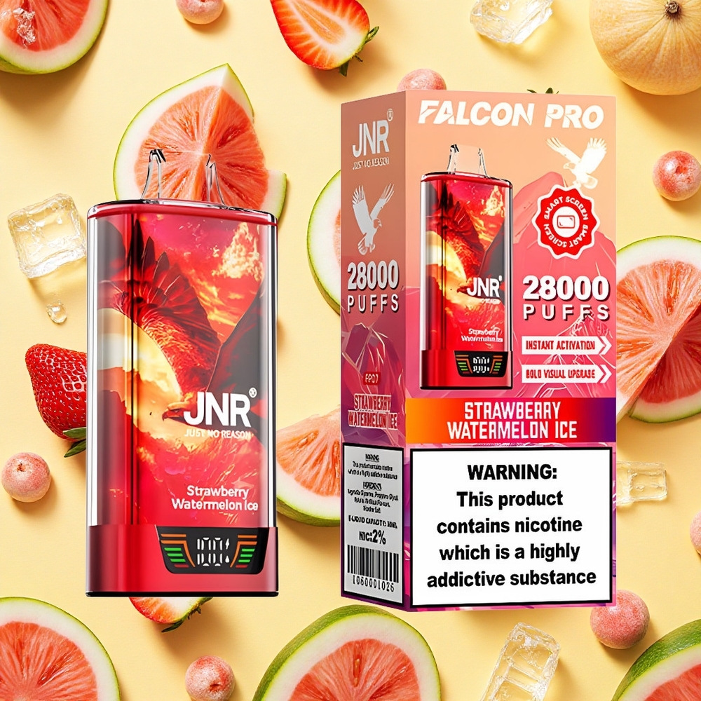 JNR Falcon Pro 28000 Puffs Strawberry Watermelon Ice 30ml E-liquid 950mAh Battery Capacity