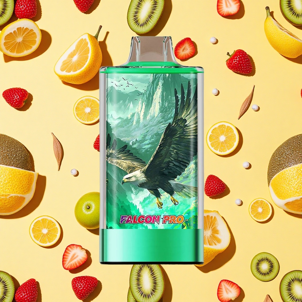 JNR Falcon Pro 28000 Strawberry Kiwi 30ml E-liquid 950mAh Battery Capacity USB-C Dual Mesh Coil MTL