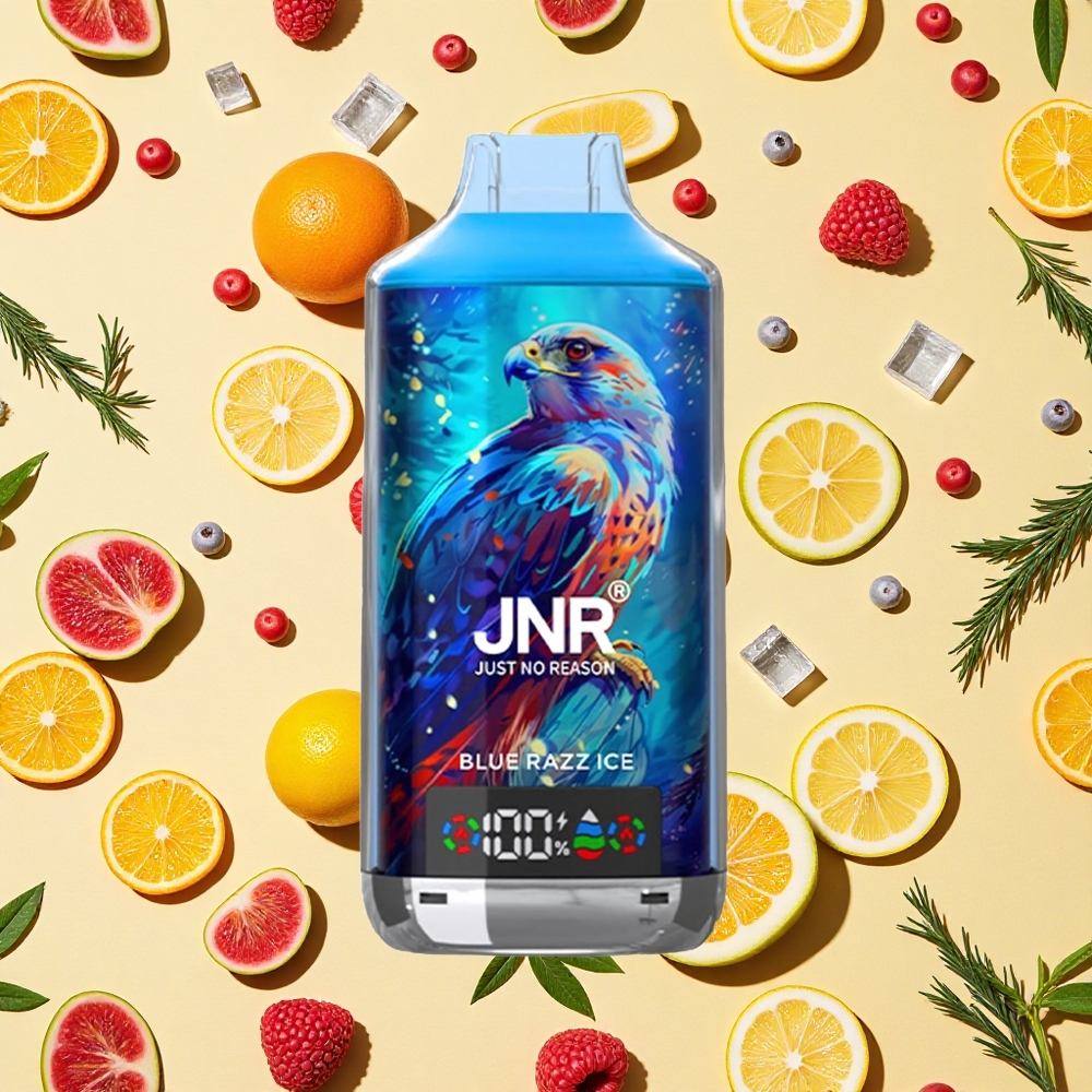 JNR Falcon X 18000 Puffs Dual Mesh Coil 24ml E-liquid Blue Razz Ice