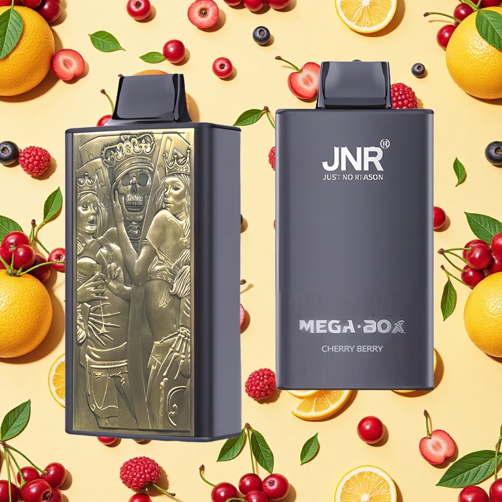 JNR Mega Box 25000 Puffs Cherry Berry 30ml E-liquid 850mAh Battery Capacity Dual Mesh Coil