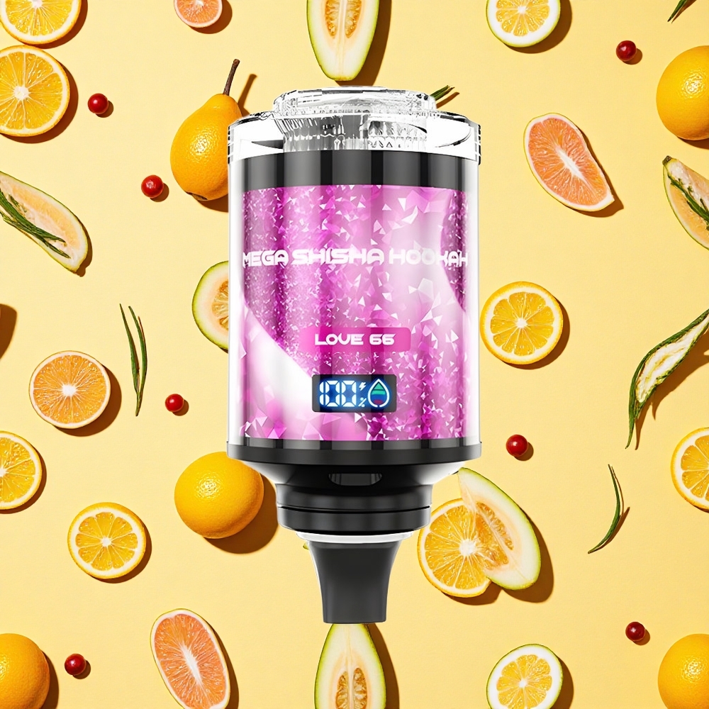 JNR Mega Shisha Hookah 100K 60ml E-liquid Type-C Charging 2200mAh Battery Capacity Love 66 Desktop Hookah