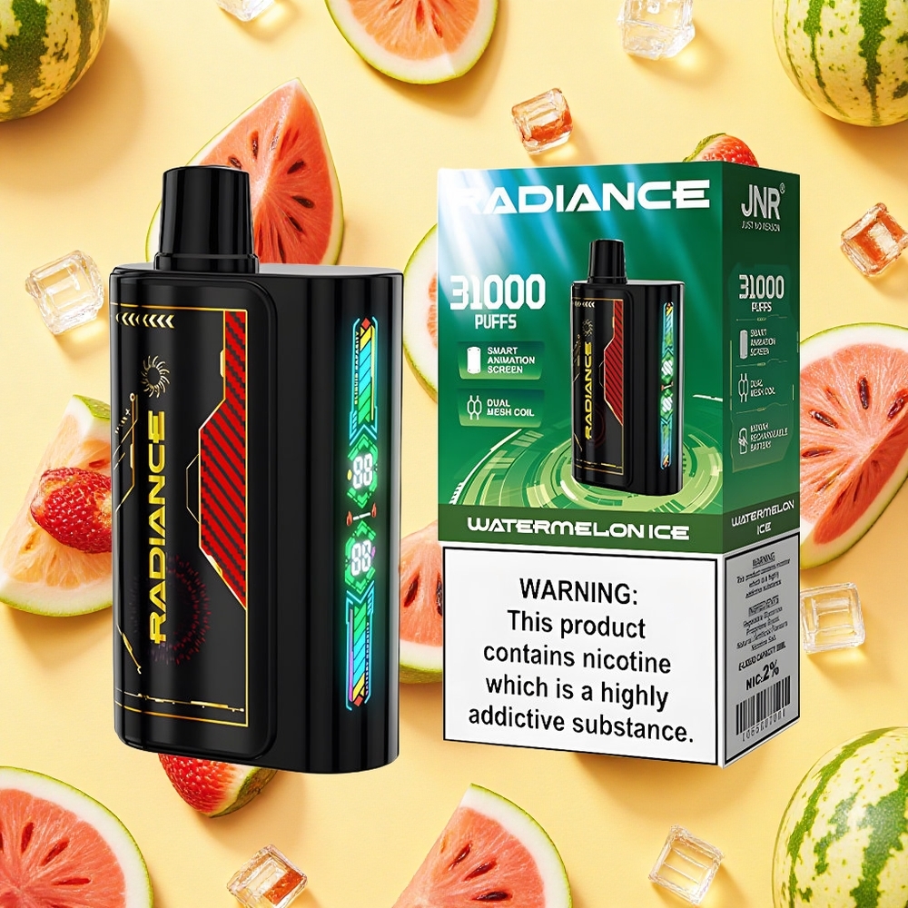 JNR Radiance 31000 Puffs 28ml E-liquid Dual Mesh Coil Watermelon Ice Disposable Vape