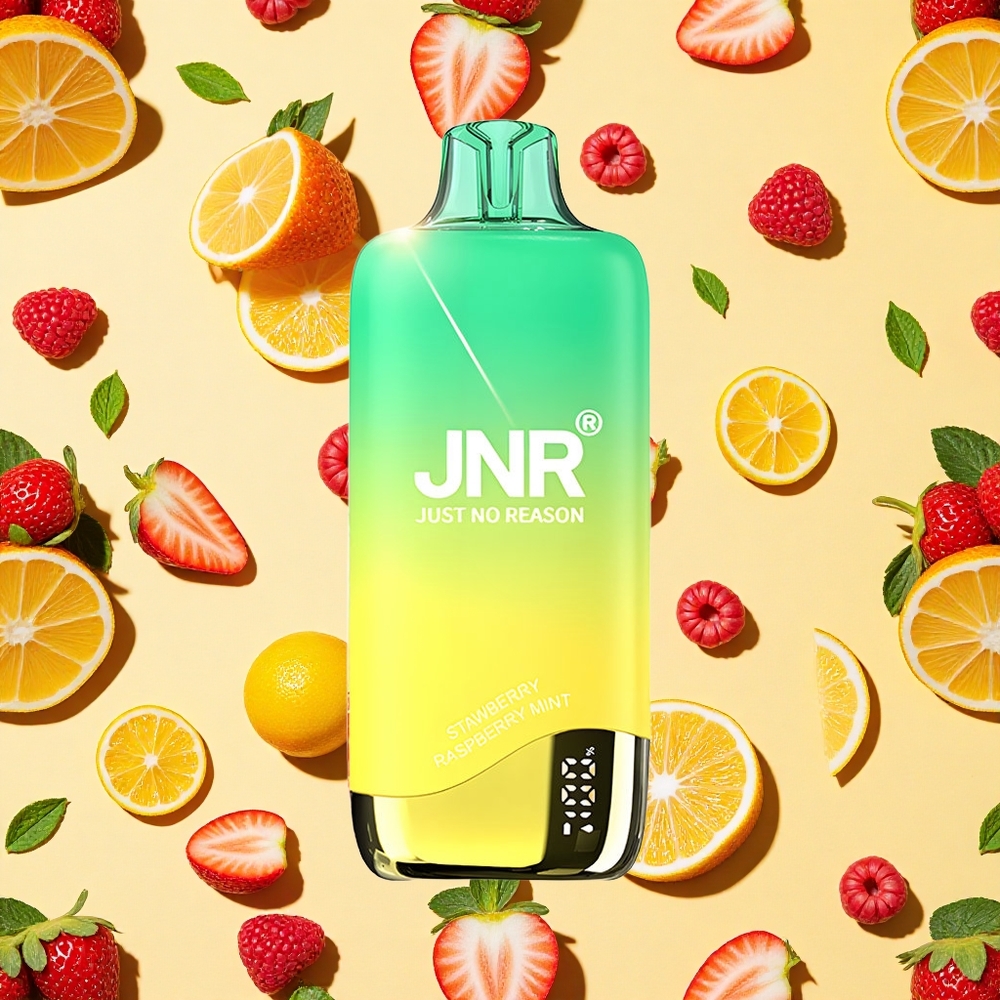 JNR Rainbow 10500 Puffs Strawberry Raspberry Mint 18ml E-liquid 0.8ohm Mesh Coil