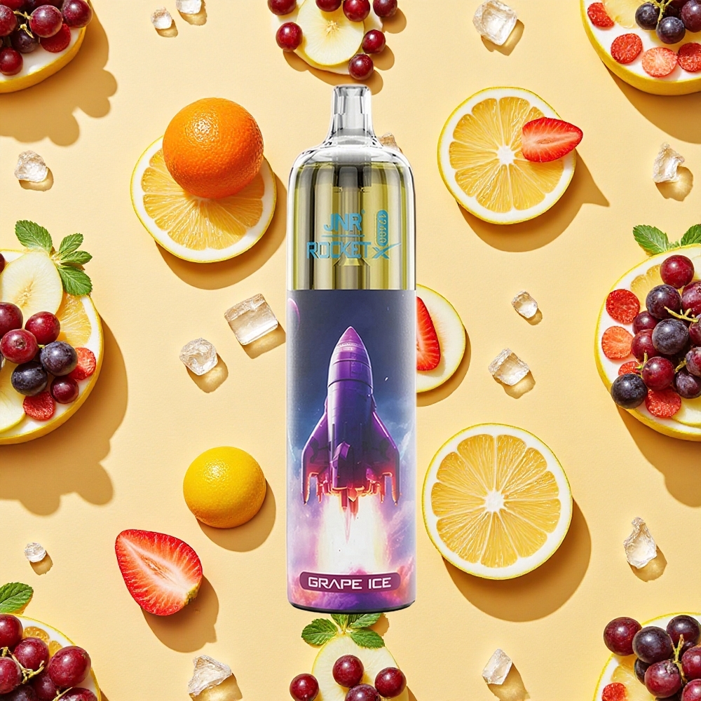 JNR Rocket-X 12400 Puffs Grape Ice Mesh Coil 850mAh Battery Capacity 25ml E-liquid Type-C Charging