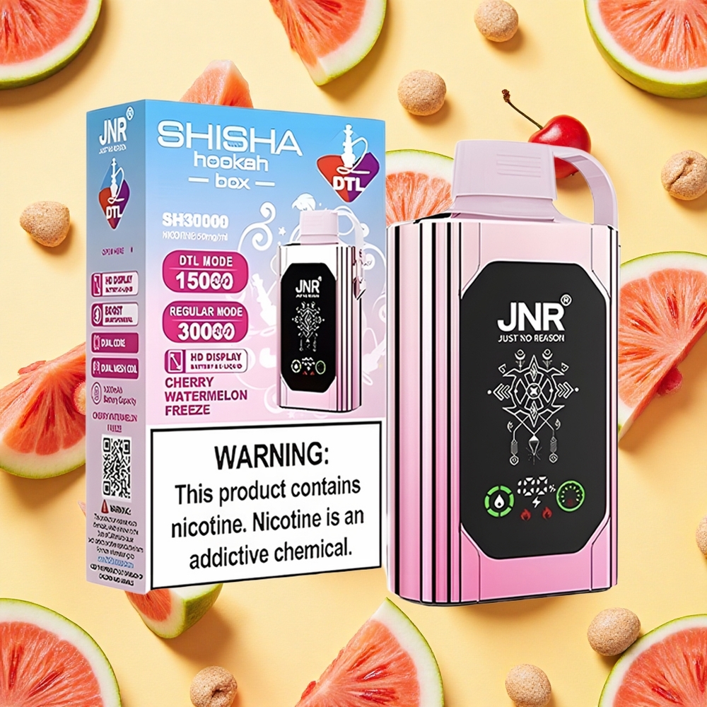 Shisha Hookah Box 20500 Puffs Cherry Watermelon Freeze HD Display 1000mAh Battery Capacity Type-C Charging