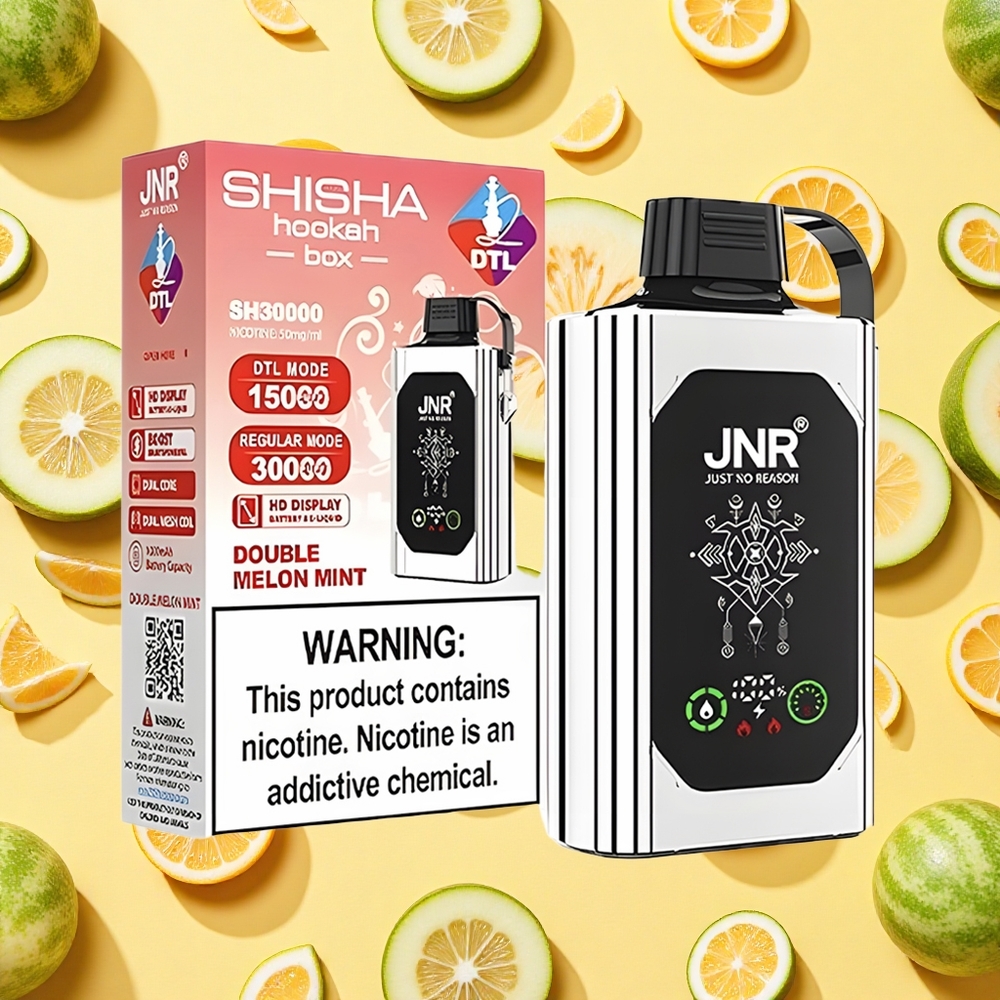 Shisha Hookah Box 20500 Puffs Double Melon Mint 25ml E-liquid 1000mAh Battery Capacity Type-C Charging