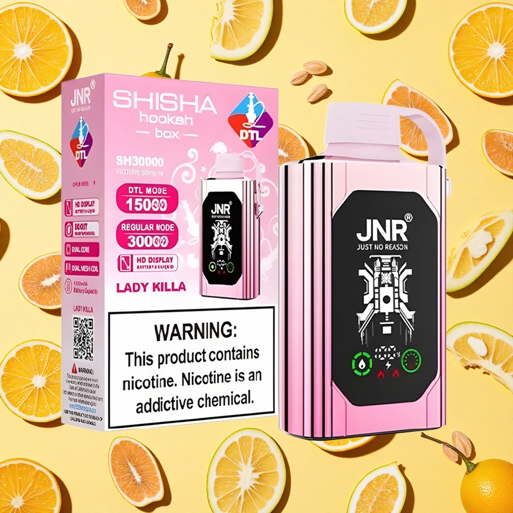 Shisha Hookah Box 20500 Puffs Lady Killa HD Display Dual Mesh Coil 25ml E-liquid 5%